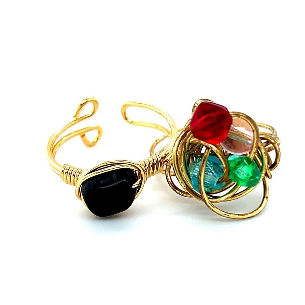 Handmade Wire Stone Rings